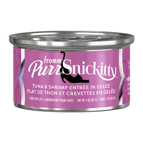 Fromm PurrSnickitty Tuna and Shrimp Entree in Gelee wet cat food 3 oz can