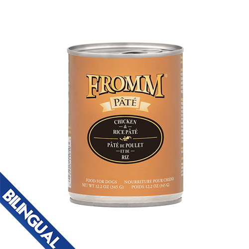 Fromm Chicken & Rice Pate Wet Dog Food, 12.2-oz