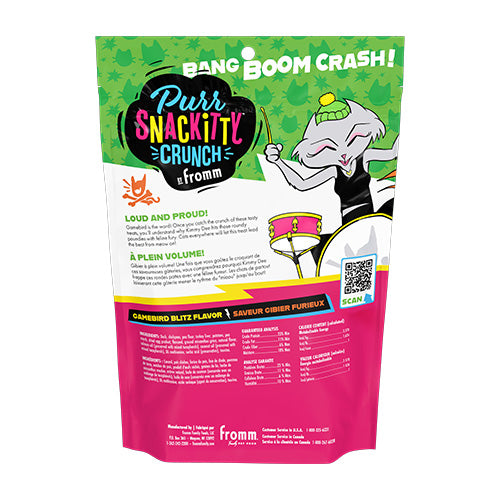 Fromm PurrSnacKitty Crunch Game Bird Blitz Flavor Cat Treats 3-oz