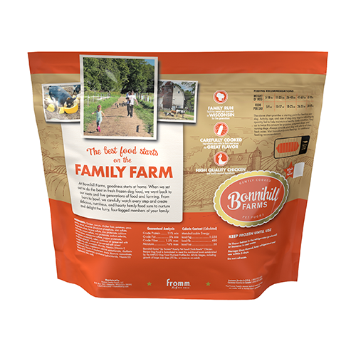 Bonnihill FARMS CHICKiBOWLS Chicken Recipe Frozen Dog Food, 3 x 1-lb Pouch