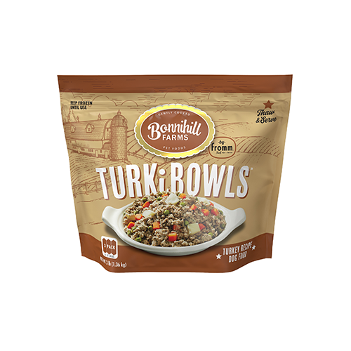 Bonnihill FARMS™ TURKiBOWLS™ Turkey Recipe Frozen Dog Food, 3 x 1lb Pouch