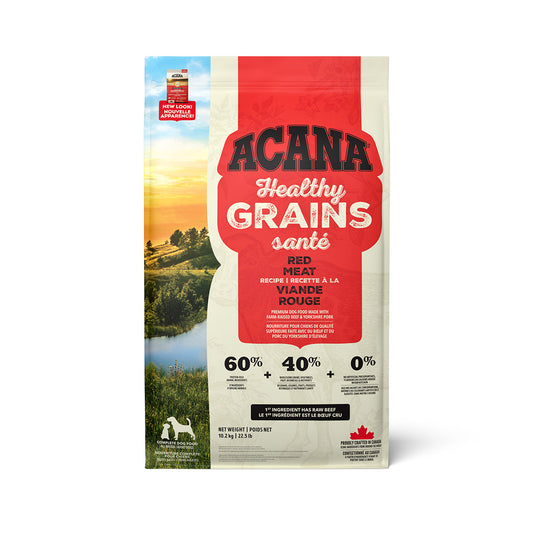 ACANA Healthy Grains Ranch-Raised Red Meat Dry Dog Food 10.2-kg bag