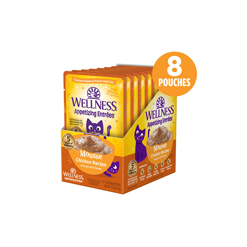 Wellness® Appetizing Entrées™ Mousse Chicken Recipe Infused with Broth Wet Cat Food, 1.4-oz