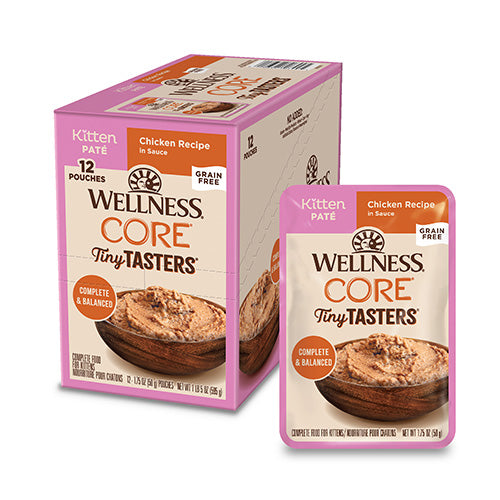 Wellness® CORE® Tiny Tasters™ Kitten Pâté Chicken Recipe in Sauce Wet Cat Food, 1.75oz