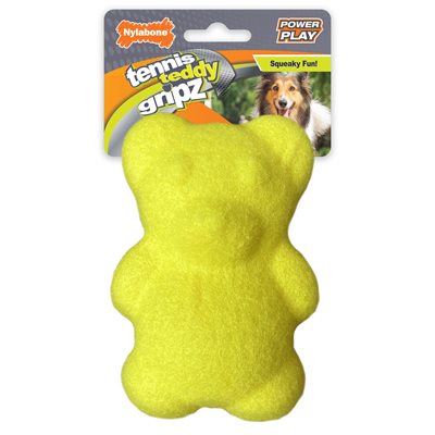Nylabone Power Play Tennis Teddy Gripz Bea, Medium