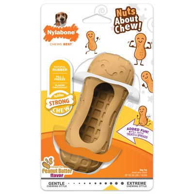 Nylabone Strong Chew Fillable Peanut Dog Toy Medium