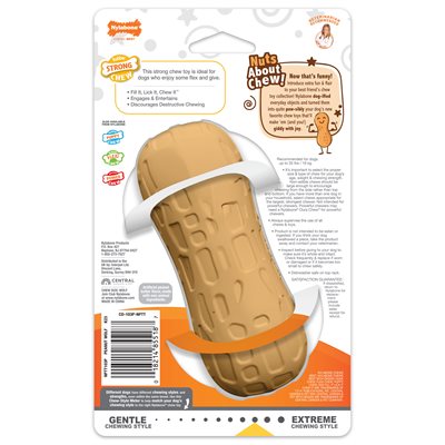 Nylabone Strong Chew Fillable Peanut Dog Toy Medium