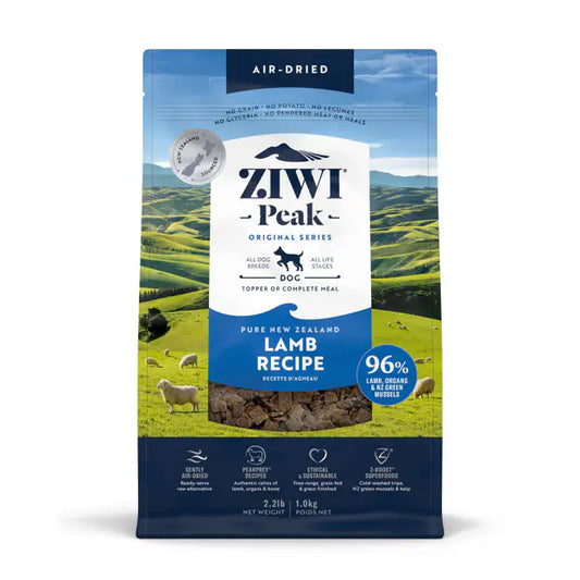 Ziwi Peak air-dried lamb recipe dog food pouch
