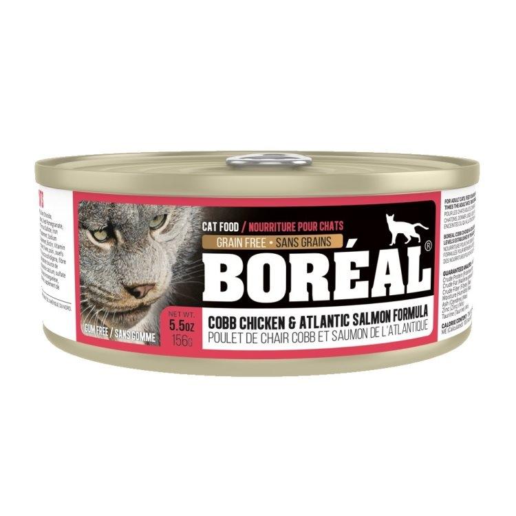 Boreal Cobb Chicken & Atlantic Salmon Grain-Free Wet Cat Food Can, 156-gram