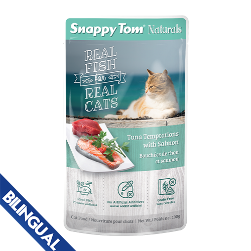 Snappy Tom® Naturals Tuna Temptations with Salmon Wet Cat Food,100-gm
