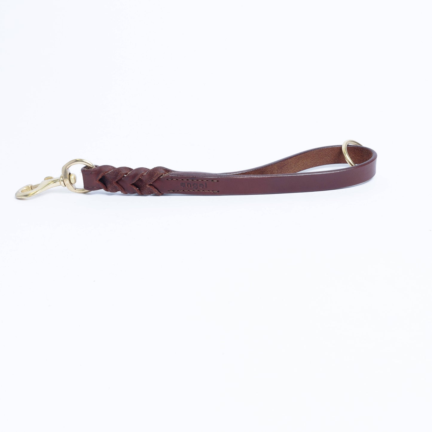 Angel Leather Braided Leash Tab 1' x 3/4" Brown
