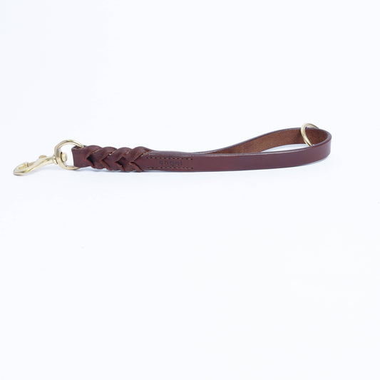 Angel Leather Braided Leash Tab 1' x 3/4" Brown