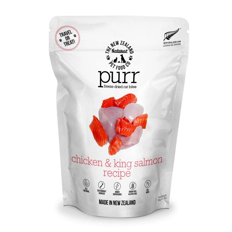 NZ Natural Purr (formerly Meow) Chicken & King Salmon Freeze-Dried Cat Food 280-g