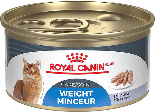 Royal Canin Feline Care Nutrition Weight Care Loaf in Sauce Canned Cat Food, 3-oz
