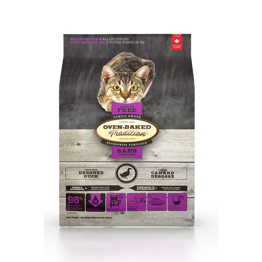 Oven-Baked Tradition Grain-Free Duck Formula Dry Cat Food, All Lifestyle, All Life Stages, 350-g