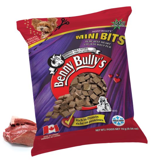BENNY BULLYS Mini Bits Mini Bag, Beef Heart, 16-g