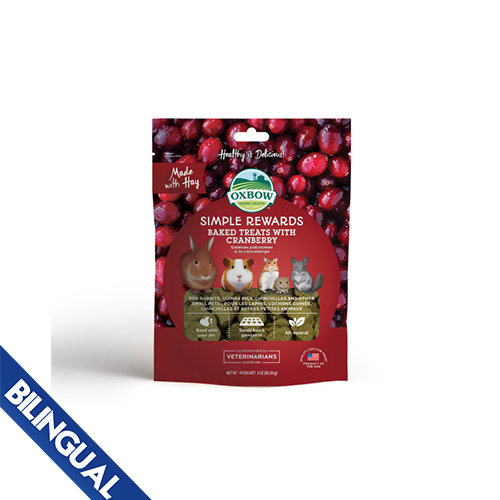 Oxbow Animal Health™ Simple Rewards Baked Treats with Cranberry, 2-oz