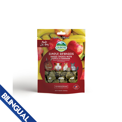 Oxbow Animal Health™ Simple Rewards Baked Treats with Apple & Banana, 2-oz