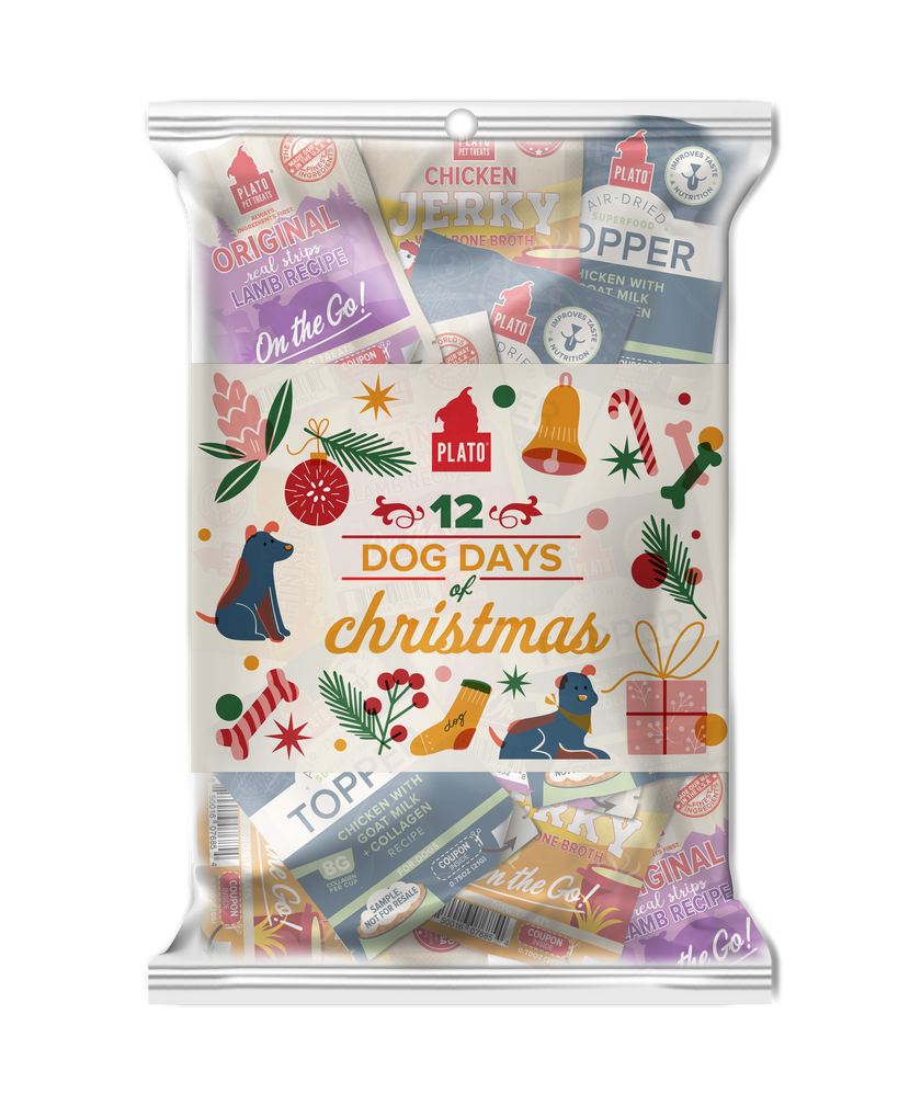 Plato Pet Treats Holiday 12 Dog Days of Christmas, 12 Count