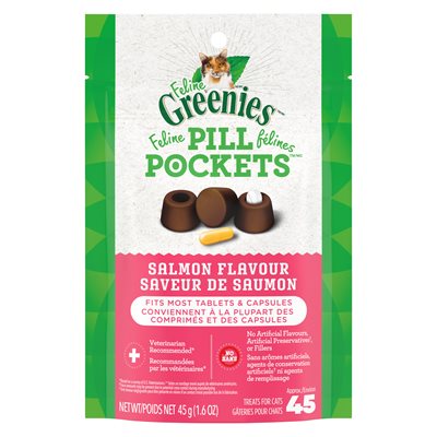 Greenies Pill Pockets for Cats Salmon Flavor, 1.6-oz
