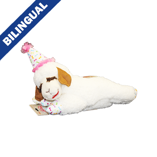 Multipet™ Lamb Chop® with Birthday Hat Plush Dog Toy -  10.5"