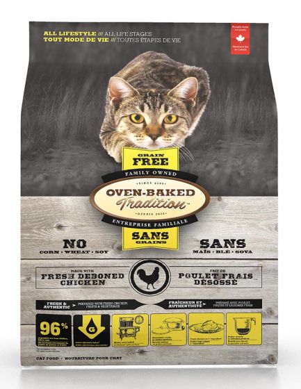 Oven-Baked Tradition Grain Free Chicken Dry Cat Food, 10-lb
