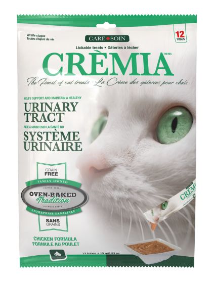 Oven-Baked Tradition - Crèmia Lickable Treats - Grain-Free Urinary Tract Chicken - 12 Tubes