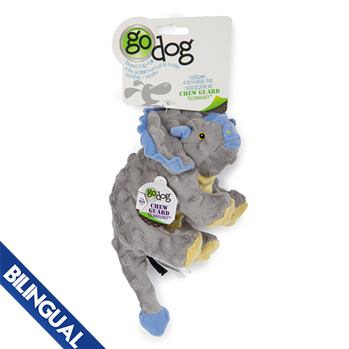 goDog™ Dinos Dog Toy Frills the Triceratops Mini