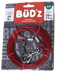 Bud'Z 20ft Tie Out (Up To 25lbs) Dog
