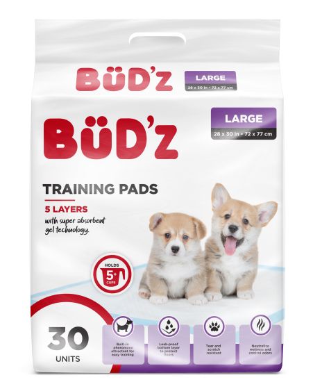 Bud'z - Puppy Pads - 28" X 30" - 30 Pack