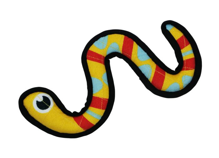 Bud'Z Plush Dog Toy - Colourful Worm Dog Toy