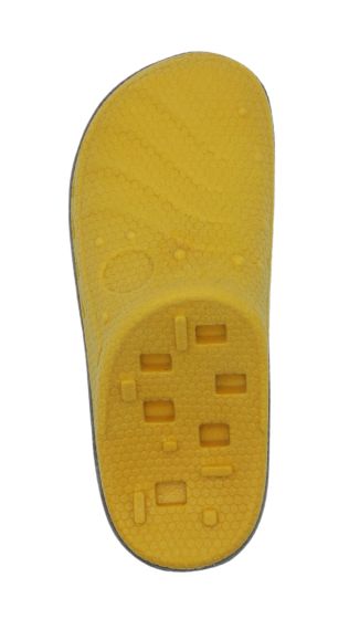 Bud'Z Floating Rubber Dog Toy With Squeaker - Sandal Yellow Orange 8-in
