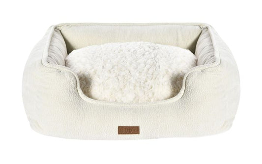 Bud'Z - Cuddler Bed - Elegant Ultra Soft Cream - Small - 50x40x18-cm