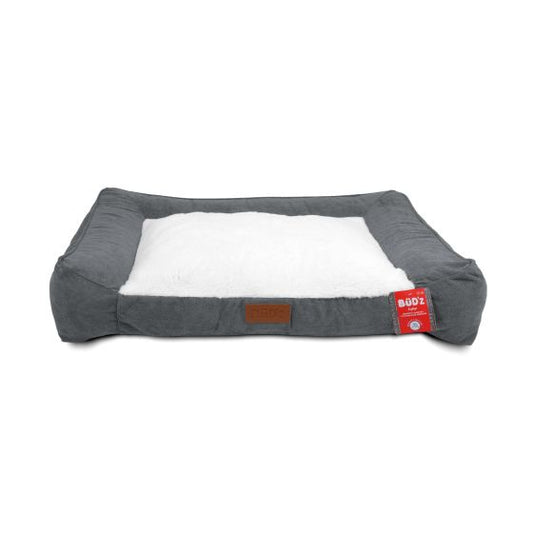 Bud'Z Zephyr Memory Foam Bed, Grey, Large (36x27x7-in)