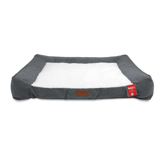Bud'Z Zephyr Memory Foam Bed, Grey, X-Large (45x33x8-in)