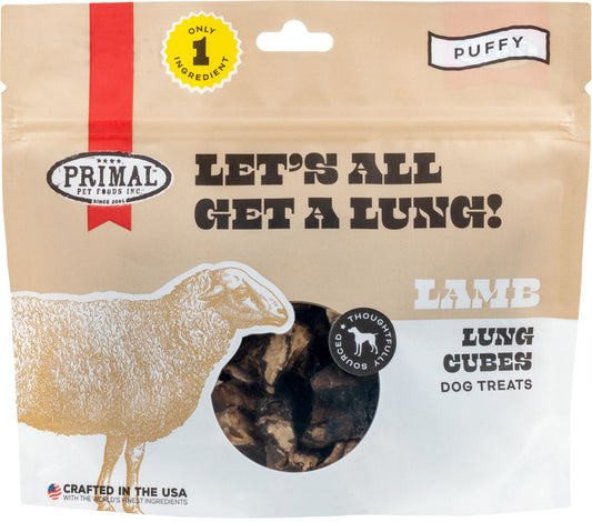 Primal Lets All Get A Lung Lamb Dog Treats, 1.5oz