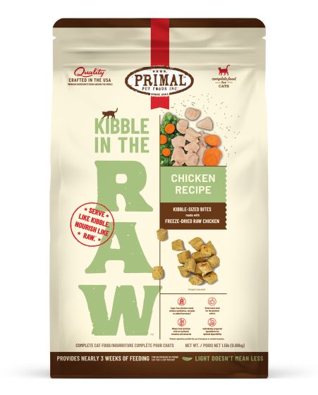 Primal Kibble In The Raw Chicken Recipe Cat, 1.5-lb