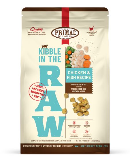 Primal Kibble In The Raw Chicken & Fish Recipe Cat, 1.5-lb