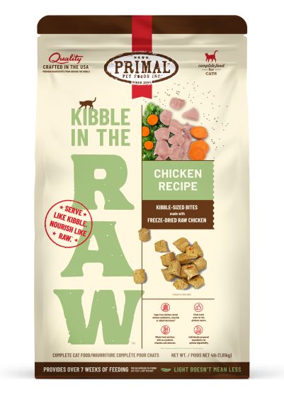 Primal Kibble In The Raw Chicken Recipe Cat, 4-lb
