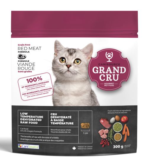 Canisource Grand Cru Dehydrated Raw Grain Free Red Meat Formula Cat Food, 300g