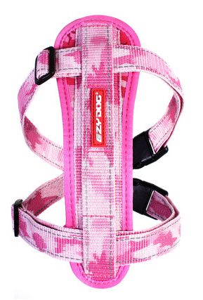 EzyDog Chest Plate Dog Harness, Pink Camo, X-Small (Color: Pink Camo, Size: X-Small)