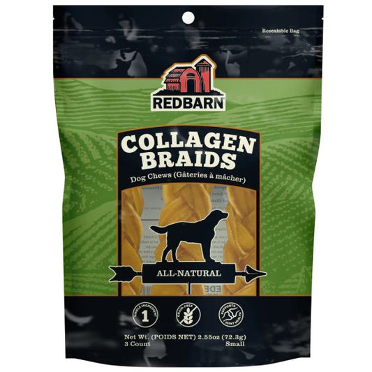 Redbarn Collagen Braids Small, 3-pk