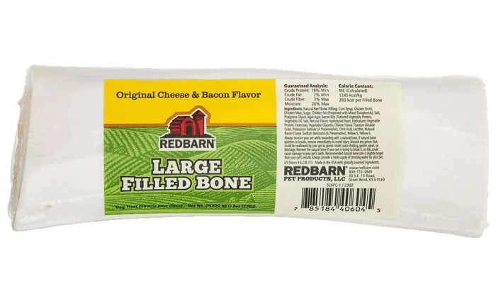 Redbarn Filled Bone Cheese and Bacon Flavour Large Dog 8oz