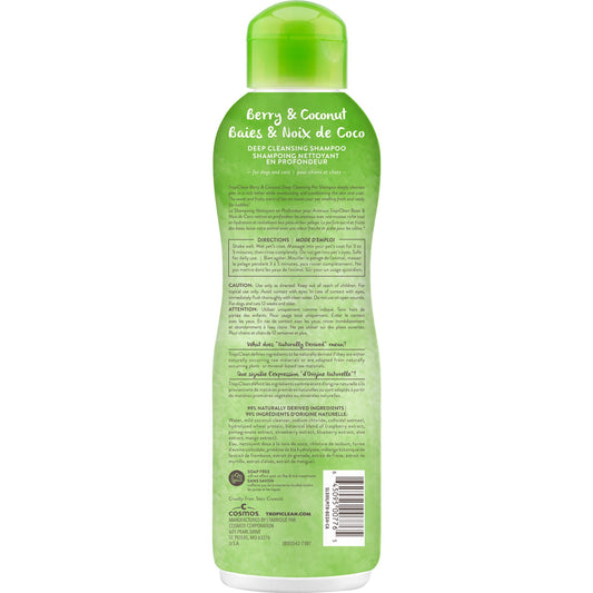 Tropiclean Berry & Coconut Deep Cleansing Pet Shampoo, 20-oz
