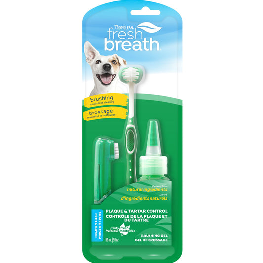 Tropiclean Fresh Breath Oral Care Kit for Small & Medium Dogs, 2oz