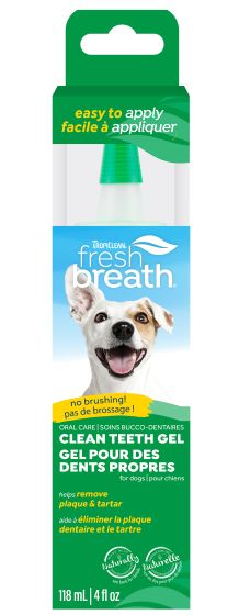 Tropiclean Fresh Breath No Brushing Clean Teeth Dental & Oral Care Gel for Dogs, 2-oz