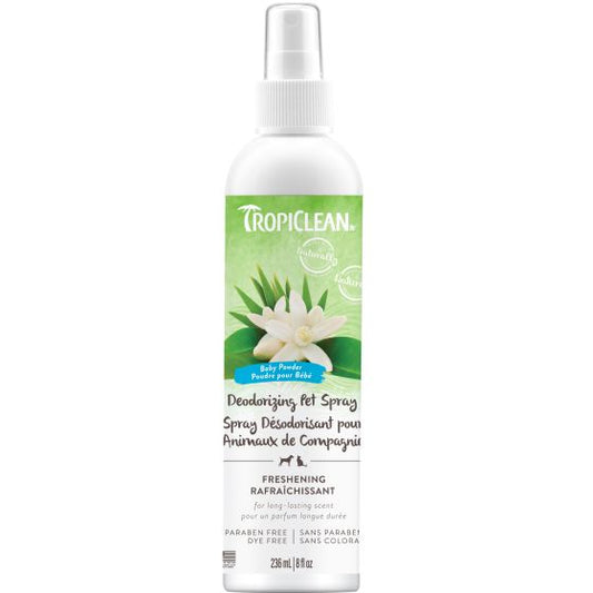 Tropiclean Baby Powder Deodorizing Pet Spray, 8-oz