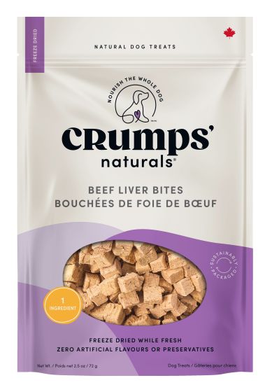 Crumps Beef Liver Bites Dog, 72-g