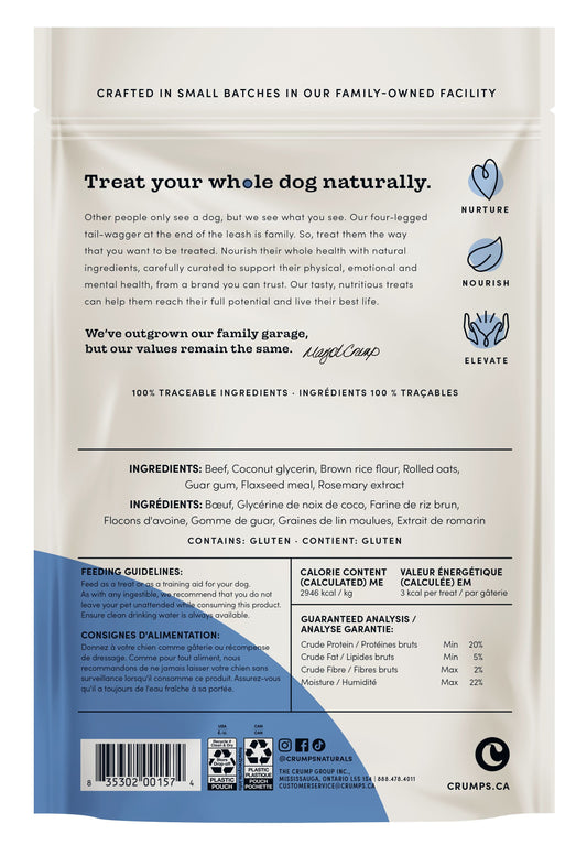 Crumps Mini Trainers Beef Semi Moist Dog, 132-g