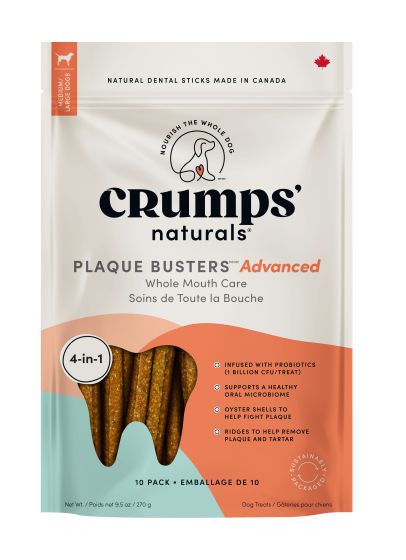Crumps Plaque Busters Advanced With Probiotics Dog, 10pc, 7in ,270g